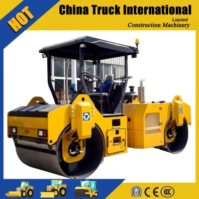 Rodillo compactador Tamden usado de doble tambor Xd143, fabricado en China, maquinaria de construcción de carreteras